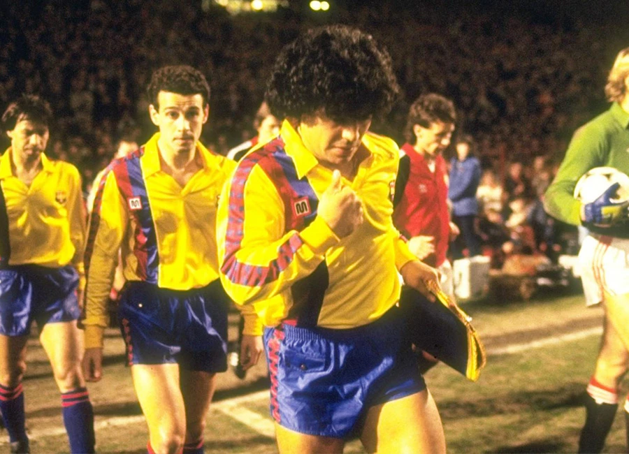 Golden Memories in the 1982-85 Barcelona Away Shirt