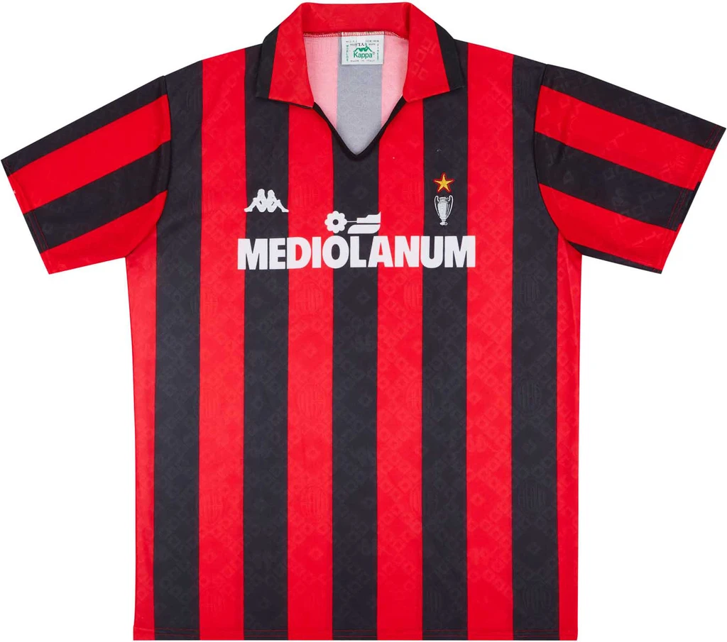 AC Milan 1989/90 Home Shirt · Classic Kappa Design from Milan’s Golden Era