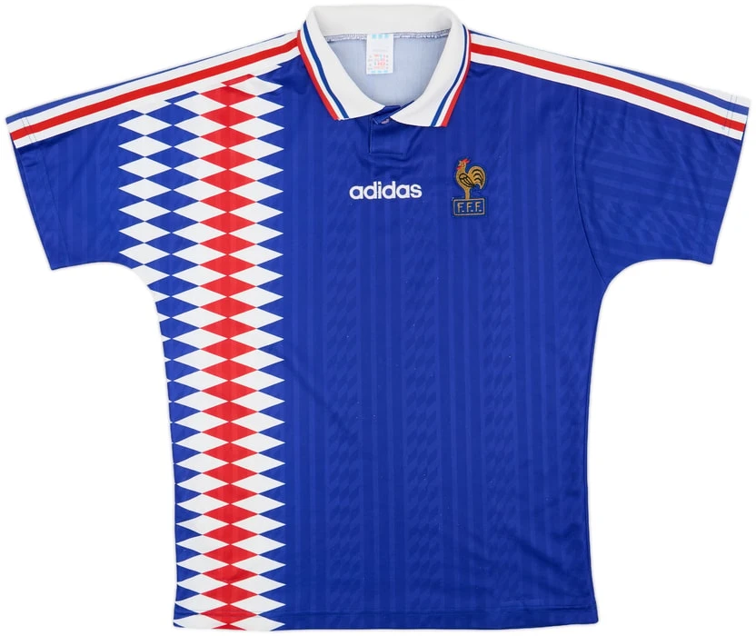 France 1994-96 Home Shirt · Les Bleus’ Unbeaten Run to Euro 96 Qualification