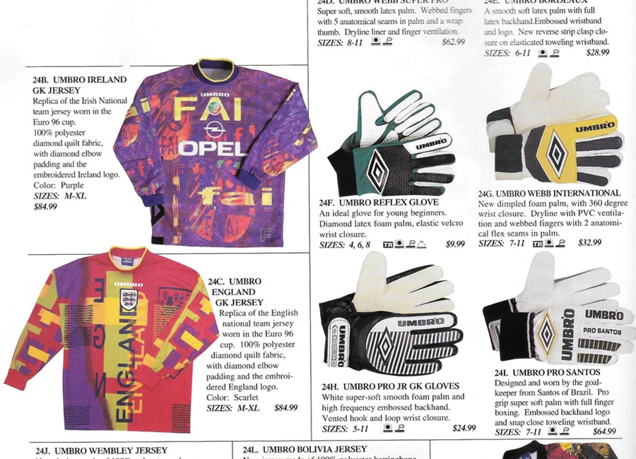 1996 SoccerMaster Catalogue Pages