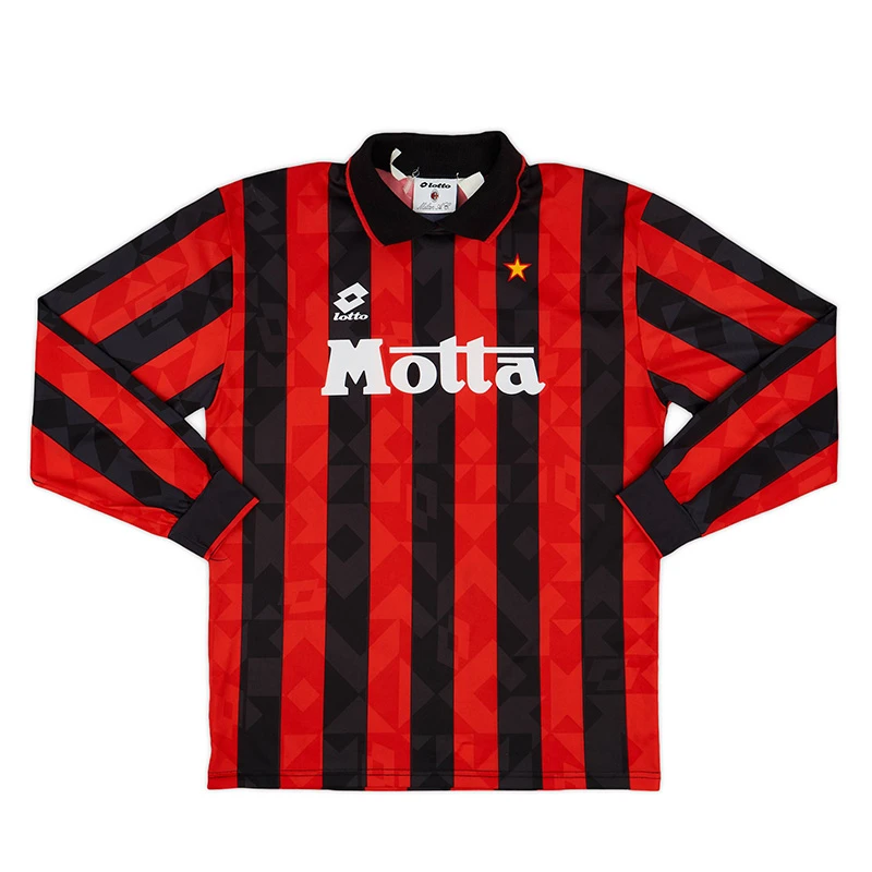 AC Milan 1994-95 Home Shirt · Lotto Home Shirt From The Season Milan Reached The Champions League Final