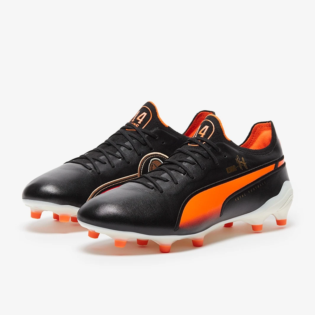 Puma King Ultimate Cruyff FG/AG - Black / White / Rickie Orange / Gold / Frosted Ivory