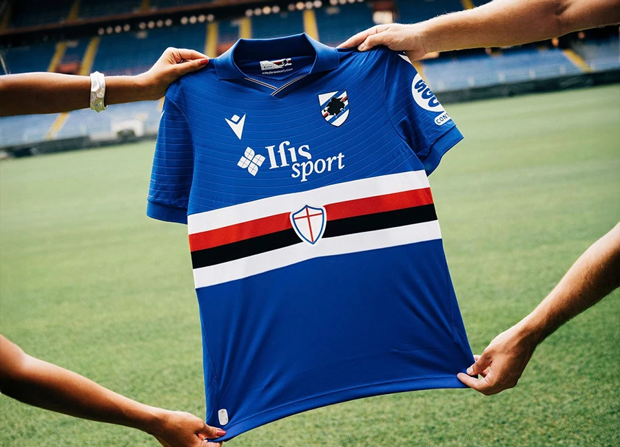 Sampdoria 25/26 Macron Home Kit