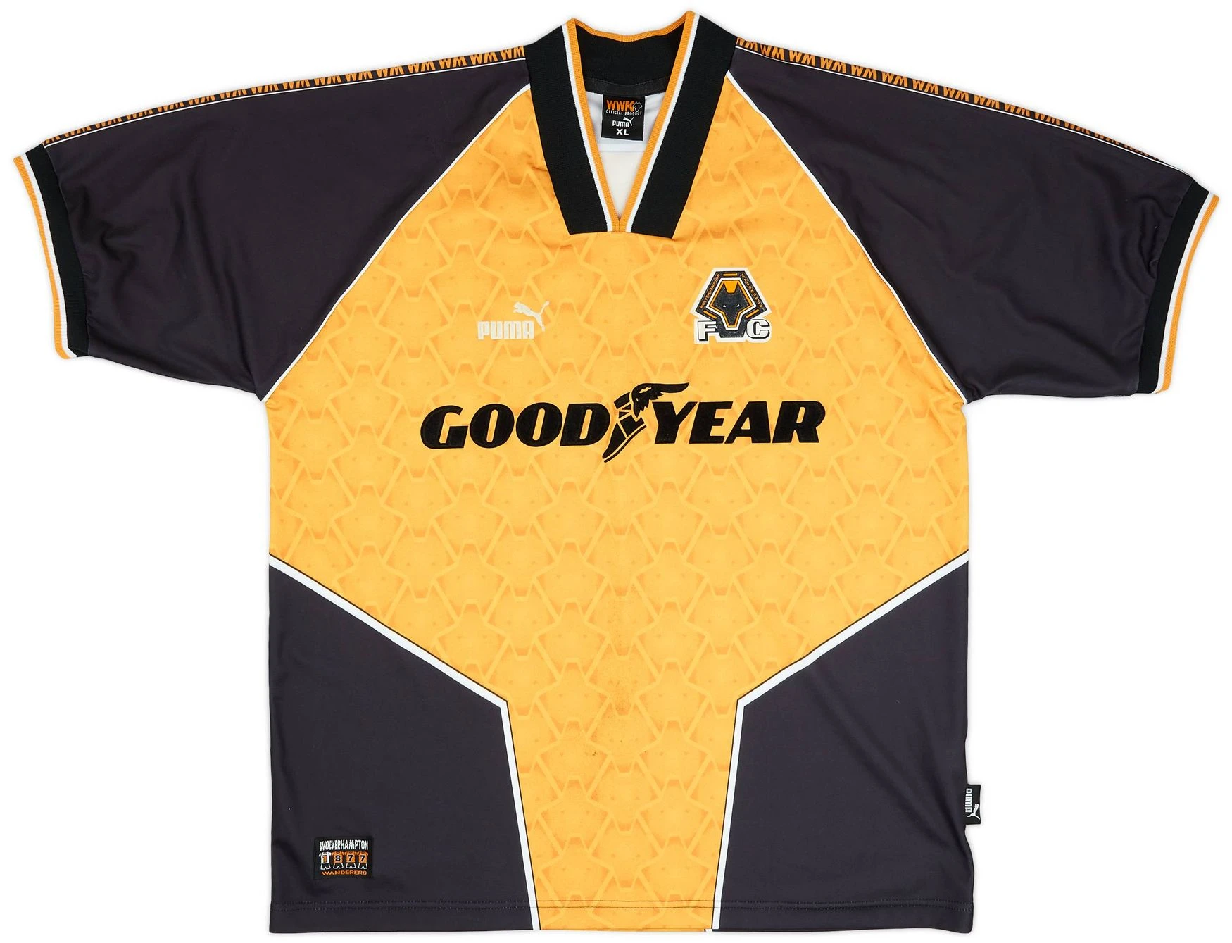 Wolves 1996-98 Home Shirt · Goodyear Sponsor, Worn In First Division Play Offs And Fa Cup Run